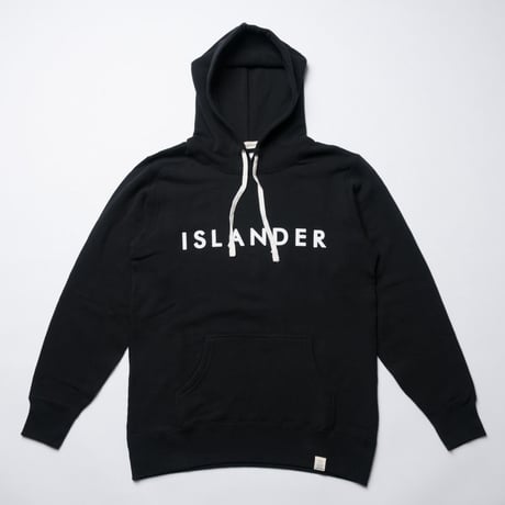 ISLANDER/アイランダー ロゴスウェットプルオーバーパーカー/ブラック