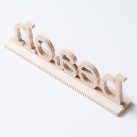 SoHa LIVING/Beach Natural Birch Plaque  メッセージロゴウッドスタンド/M