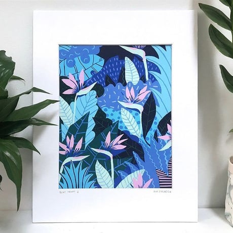 【Kim Sielbeck キム・シルベック】デジタルプリントアート Blue Hawaii II 11×14