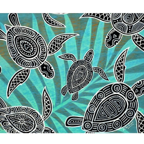 【Eduardo Bolioli エドゥアルド・ボリオリ】マットプリントアート 『Honu』11×14（直筆サイン入り）