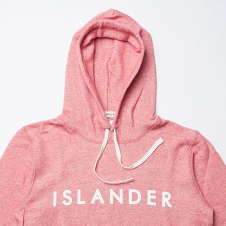ISLANDER/アイランダー ロゴスウェットプルオーバーパーカー/ヴィンテージヘザーレッド