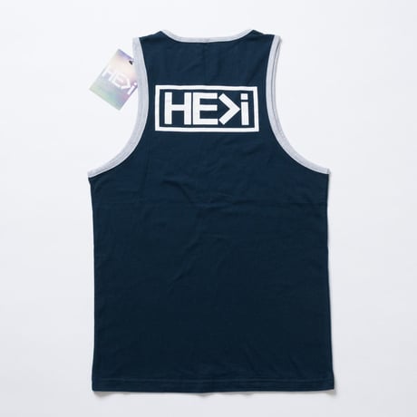 HE＞i（ヒー）タンクトップ　BADGE TANK（ネイビー）S