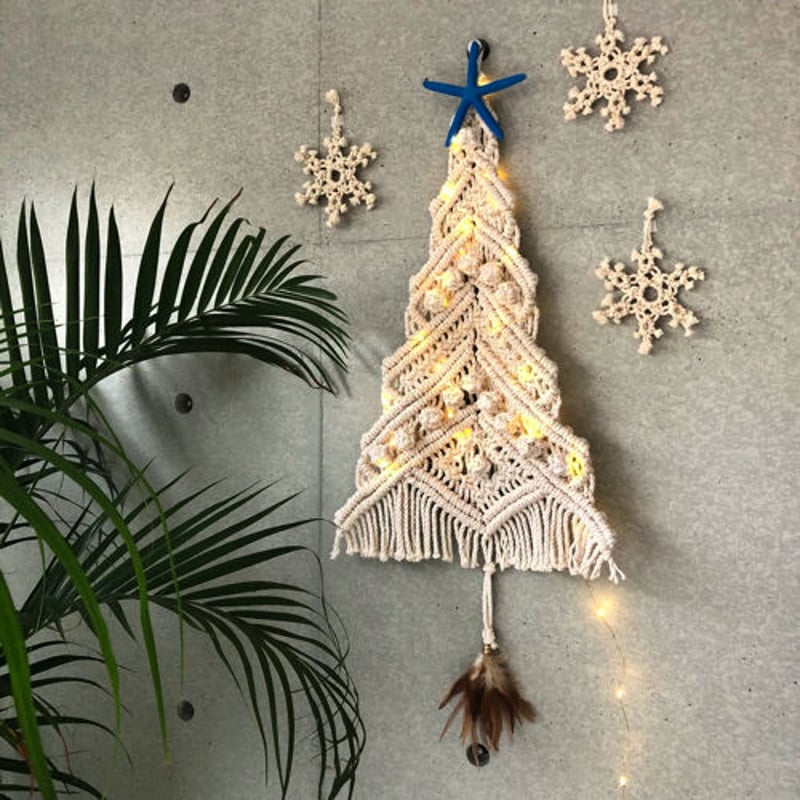 ISLANDER限定マクラメクリスマスツリー壁掛けタペストリー