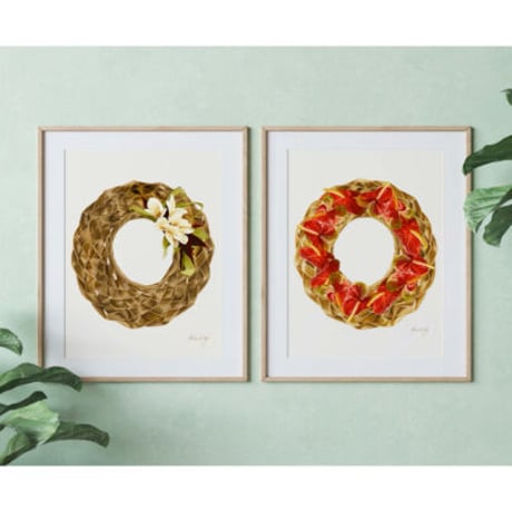 ALOHA DE MELE by JT OJERIO 『PĀPALE - ANTHURIUM』《Matted Prints》