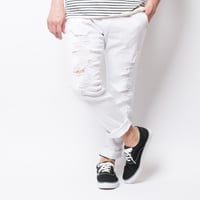 ISLANDER（アイランダー） ダメージデニムパンツ/ホワイト