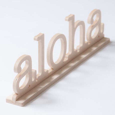 SoHa LIVING/Aloha Natural Birch Plaque  メッセージロゴウッドスタンド/L