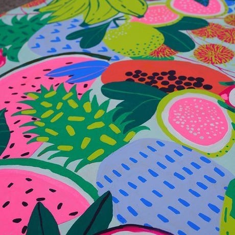 【Kim Sielbeck キム・シルベック】デジタルプリントアート Hawaii Fruits  11×14