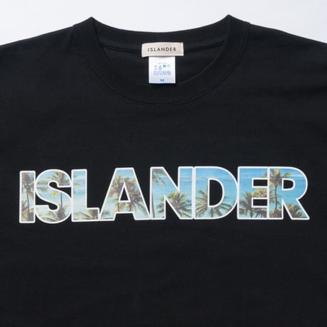 ISLANDER/アイランダー PALM TREE PHOTO Tシャツ/ブラック