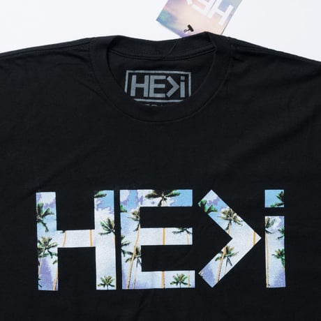 HE＞i（ヒー）Tシャツ COCONUT TREE LOGO TEE（ブラック）M