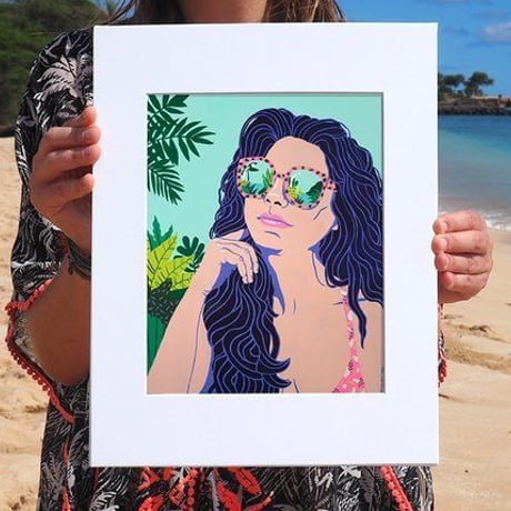 【Kim Sielbeck キム・シルベック】デジタルプリントアート Ocean View  11×14