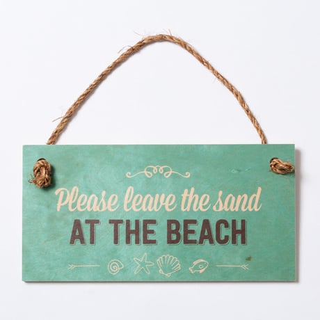 SoHa LIVING/Please the Sand At The Beach メッセージロゴプレート看板