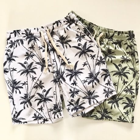 ISLANDER（アイランダー） パームツリー柄ショーツ/ホワイト