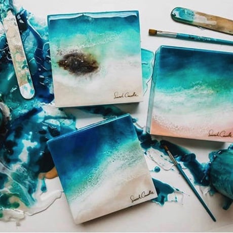 【Sarah Caudleアート】Peaceful Sea 5(原画)直筆サイン入り