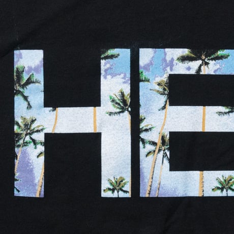HE＞i（ヒー）Tシャツ COCONUT TREE LOGO TEE（ブラック）M