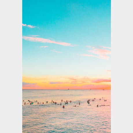 Jess Loiterton × ISLANDER Hawaiian Metal Print Art『Summertime Sunsets』