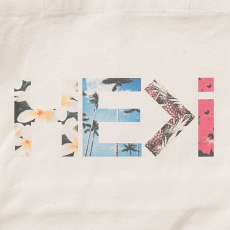HE＞i（ヒー）キャンパストートバッグ  ISLAND LOGO TOTE / S