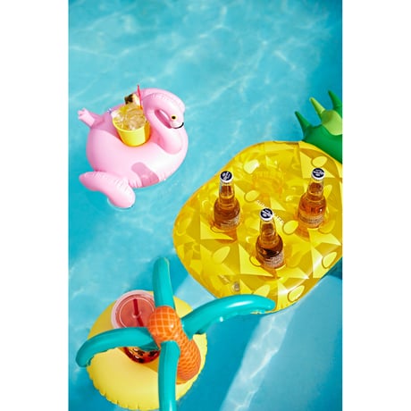 SUNNYLIFE（サニーライフ）パイナップルドリンクホルダー/浮き輪/INFLATABLE DRINK HOLDER PINEAPPLE