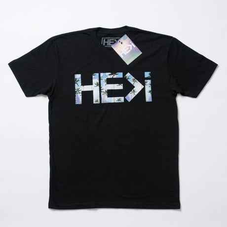 HE＞i（ヒー）Tシャツ COCONUT TREE LOGO TEE（ブラック）M