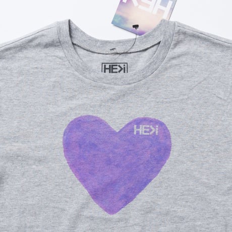 HE＞i（ヒー）Tシャツ KID'S AGAPE TEE（ヘザーグレー）XL18