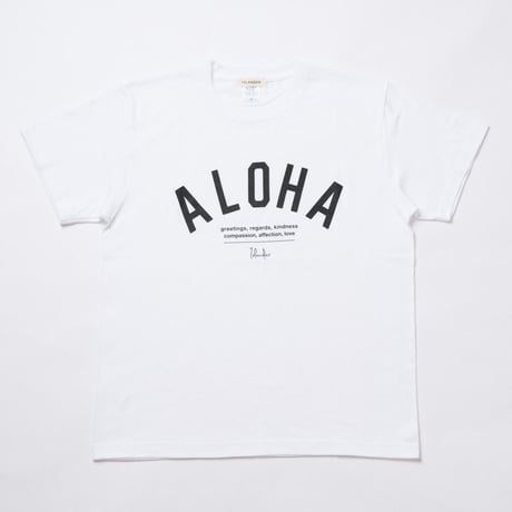 ISLANDER/アイランダー 『 ALOHA 』 Tシャツ/ホワイト