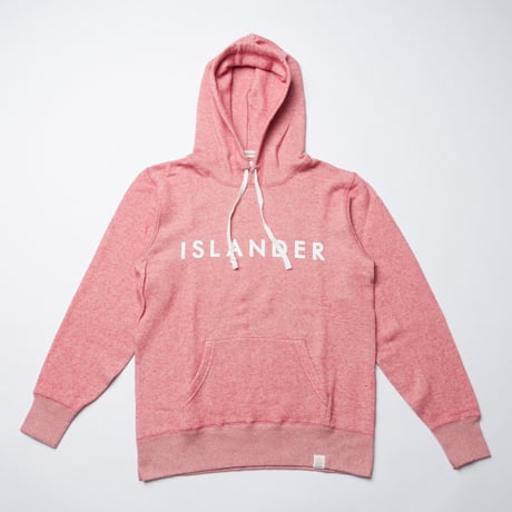 ISLANDER/アイランダー ロゴスウェットプルオーバーパーカー/ヴィンテージヘザーレッド