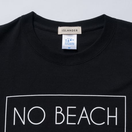 ISLANDER/アイランダー 『 NO BEACH NO LIFE 』 BOX LOGO Tシャツ/ブラック