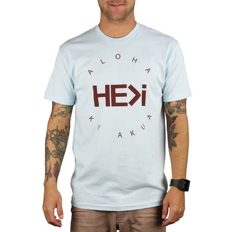 HE＞i（ヒー）Tシャツ ARC TEE（ライトブルー）M