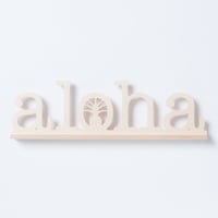 SoHa LIVING/Aloha With Pineapple Natural Birch Plaque  メッセージロゴウッドスタンド/L