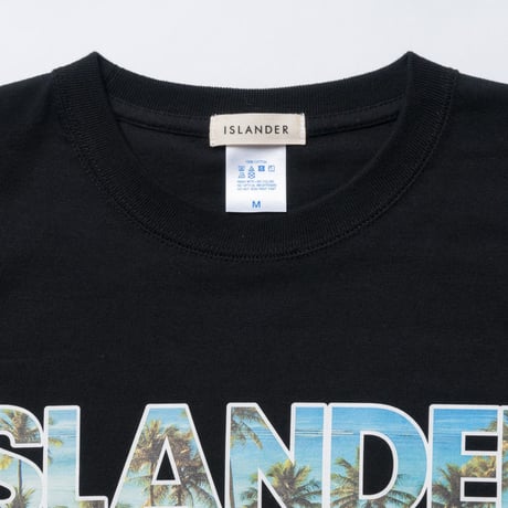 ISLANDER/アイランダー PALM TREE PHOTO Tシャツ/ブラック