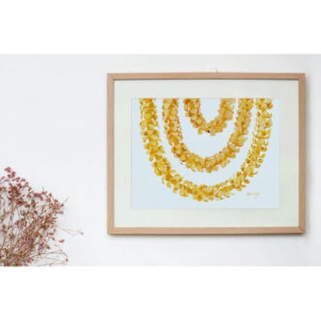 ALOHA DE MELE by JT OJERIO 『LEI ERS』《Matted Prints》額付き：Lサイズ