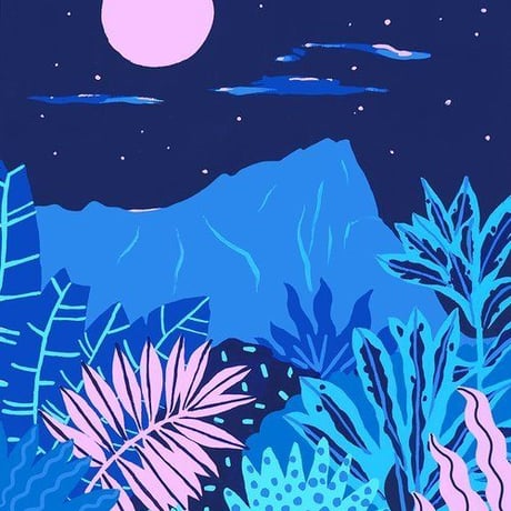 【Kim Sielbeck キム・シルベック】デジタルプリントアート Blue Hawaii V 11×14