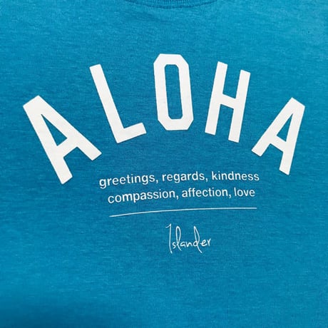 ISLANDER/アイランダー 『 ALOHA 』 キッズTシャツ/アクアブルー