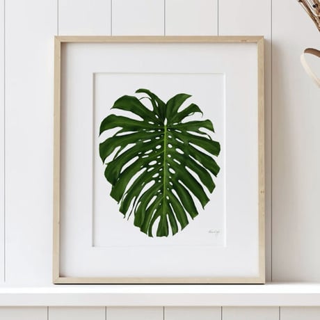 ALOHA DE MELE by JT OJERIO 『MONSTERA』《Matted Prints》