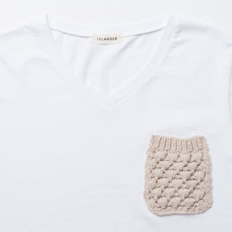 ISLANDER/アイランダー オリジナルVネックポケットTシャツ（ホワイト）