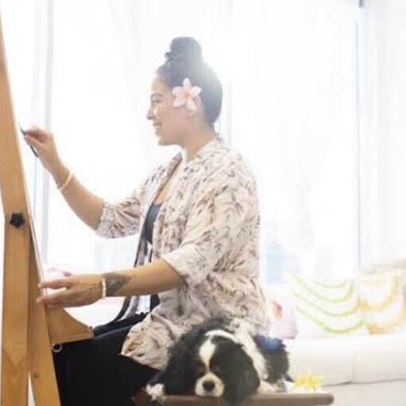 アロハデメレALOHA DE MELE 『LIRIOS』ハワイ絵画アート ハワイ アート 絵画 ALOHA DE MELE アロハデメレ （Lei Ers