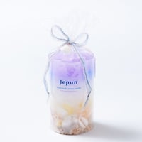 Jepun（ジュプン）シェル入りアロマキャンドルMサイズ/パープルイエロー