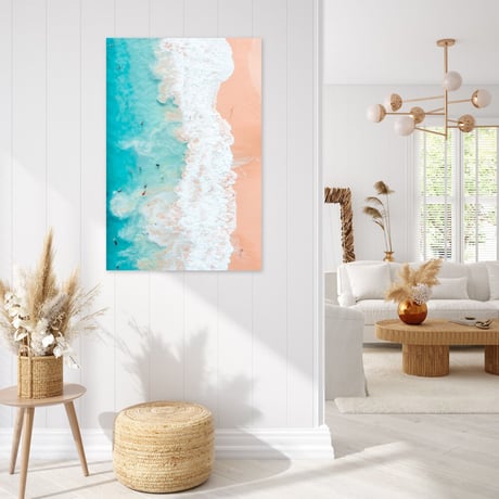 Jess Loiterton × ISLANDER Hawaiian Metal Print Art『Beached Out Blues』