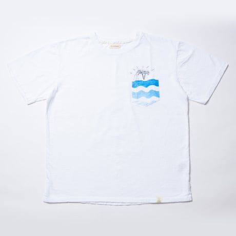 ISLANDER/アイランダー 刺繍ポケット ビッグシルエット Tシャツ/ホワイト