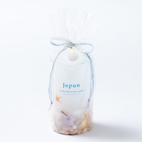 Jepun（ジュプン）シェル入りアロマキャンドルMサイズ/ホワイト