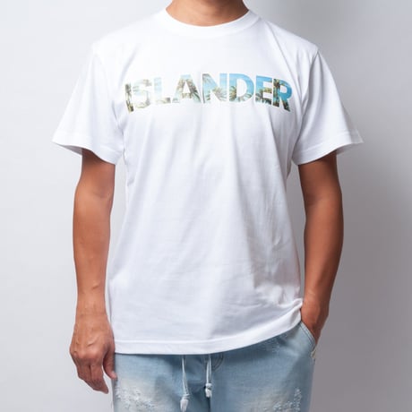 ISLANDER/アイランダー PALM TREE PHOTO Tシャツ/ホワイト