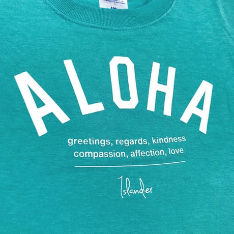 ISLANDER/アイランダー 『 ALOHA 』 キッズTシャツ/ラニカイブルー