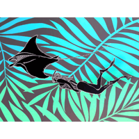 【Eduardo Bolioli エドゥアルド・ボリオリ】マットプリントアート 『 Night Dive』11×14（直筆サイン入り）
