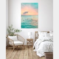 Jess Loiterton × ISLANDER Hawaiian Metal Print Art『Peachy Paradise』