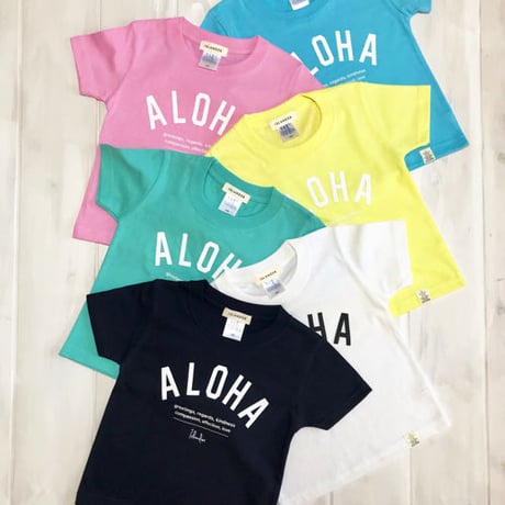 ISLANDER/アイランダー 『 ALOHA 』 キッズTシャツ/ネイビー