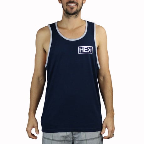 HE＞i（ヒー）タンクトップ　BADGE TANK（ネイビー）S