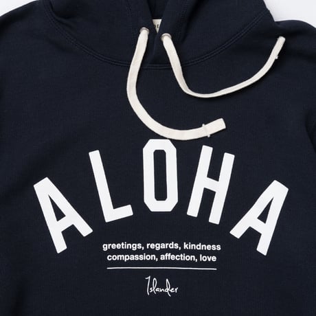 ISLANDER/アイランダー 『ALOHA』スウェットプルオーバーパーカー/ネイビー