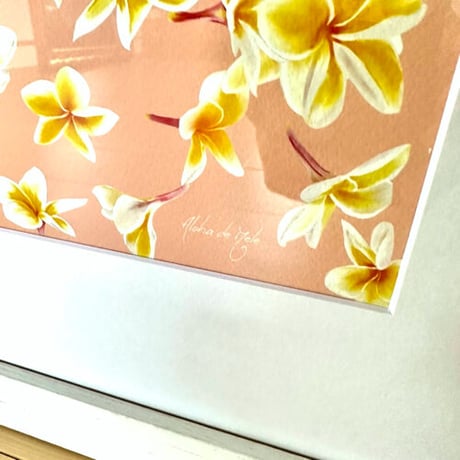 ALOHA DE MELE by JT OJERIO 『MELIA FALLS 2』《Matted Prints》額付き：Lサイズ