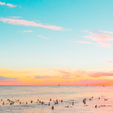 Jess Loiterton × ISLANDER Hawaiian Metal Print Art『Summertime Sunsets』