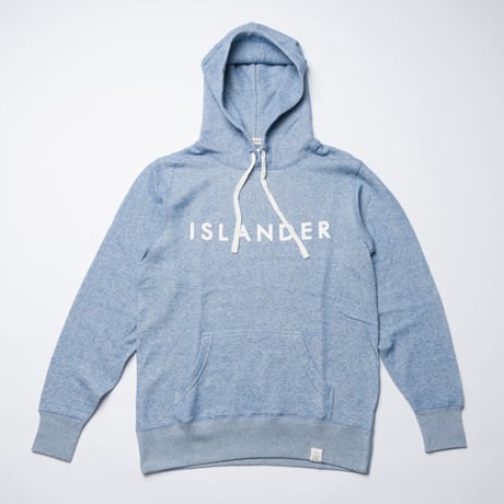 ISLANDER/アイランダー ロゴスウェットプルオーバーパーカー/ヴィンテージヘザーブルー