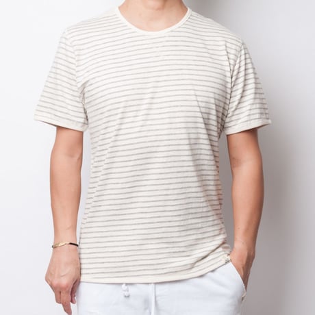 ISLANDER/アイランダー ボーダーTシャツ/グレー